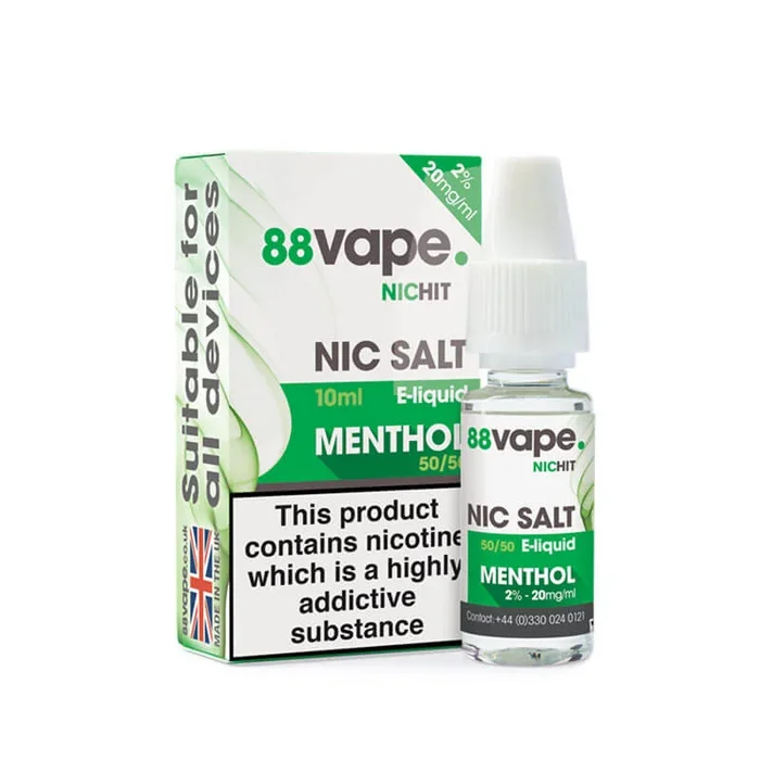 88Vape Nic Hit Menthol Nic Salt 10ml E-Liquid- 20mg
