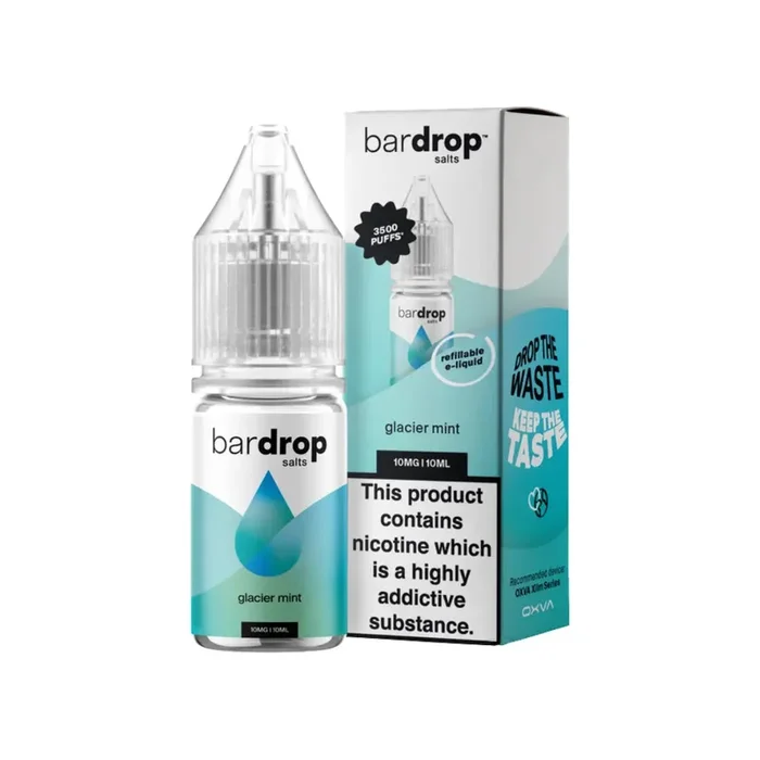 Bar Drop Glacier Mint 10ml Nic Salt E-liquid