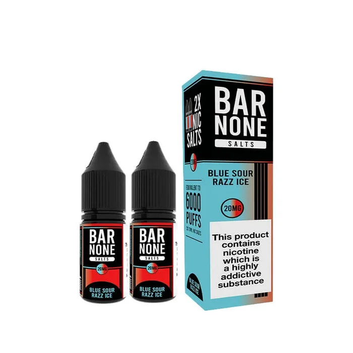 Bar None Blue Sour Razz Ice Nic Salt 10ml E-Liquid – 2 Pack