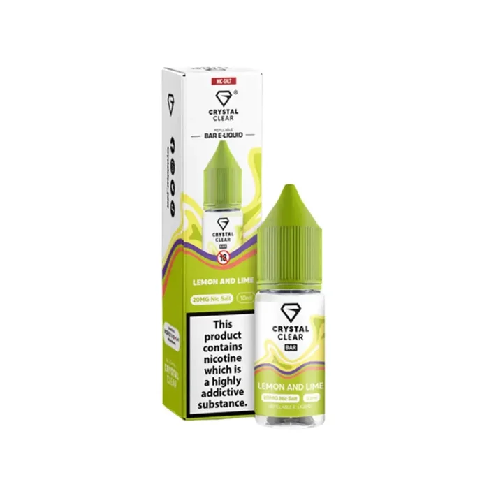 Crystal Clear Lemon and Lime 10ml Nic Salt E-liquid