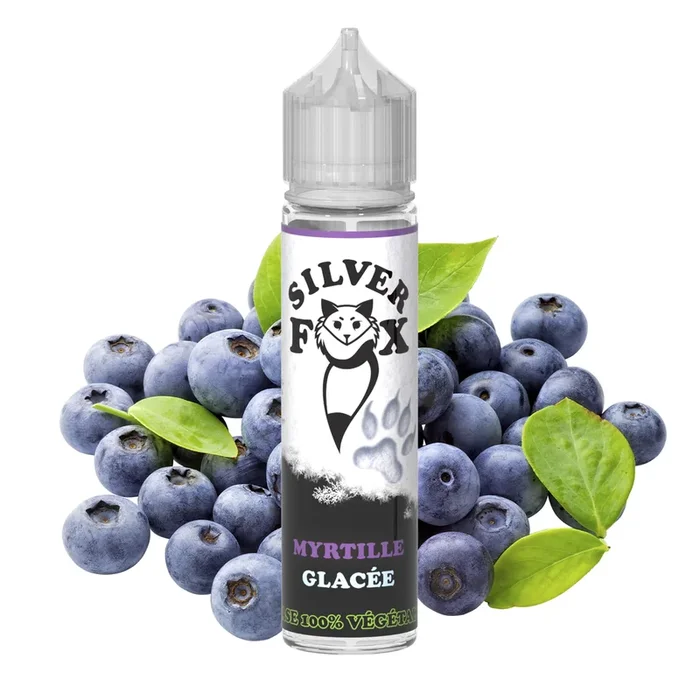 ? ❄️E-LIQUIDE MYRTILLE GLACÉ – SILVER FOX VÉGÉTALE 50 ML.