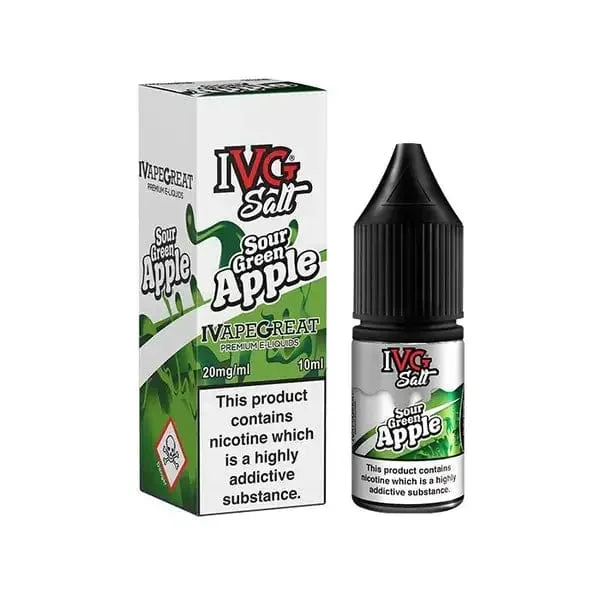 IVG Nic Salt – Sour Green Apple 10ml Bottle