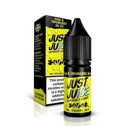 Kiwi & Cranberry On Ice 50/50 E-Liquid by Just Juice 10ml