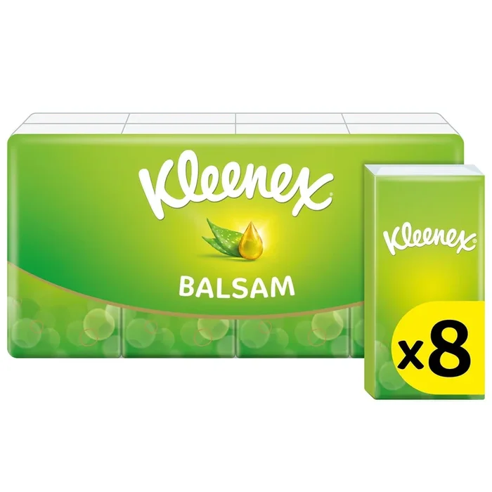 Kleenex Balsam Pocket Pack Tissues 8×9 Sheets