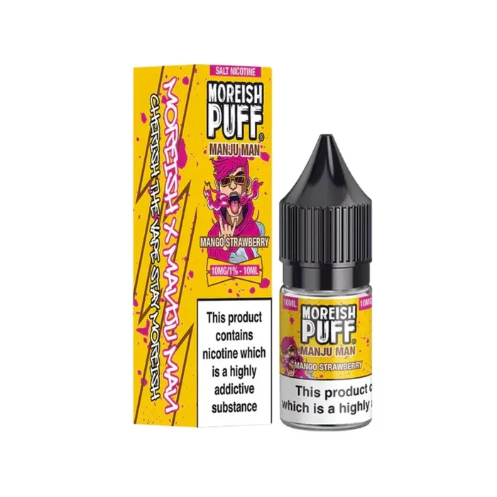 Moreish Puff Manju Man Mango Strawberry 10ml Nic Salt E-liquid