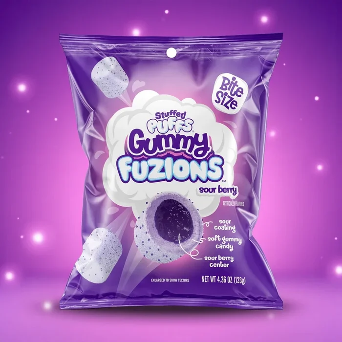 Stuffed Puffs Gummy Fusion Sour Berry
