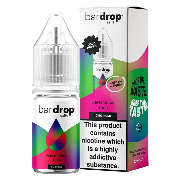 Watermelon Ice 10ml Nic Salt By Bar Drop Salts