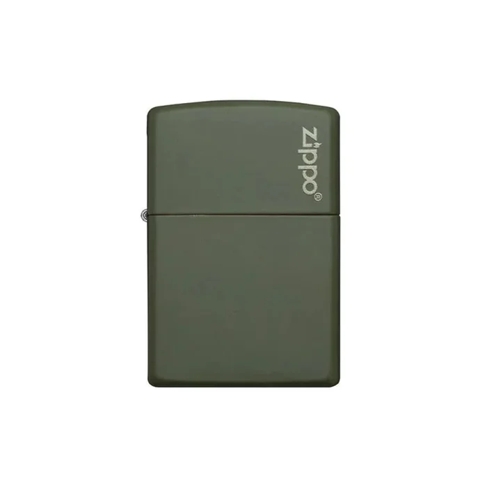 Zippo Lighter – Deep Green Matte Zippo Logo